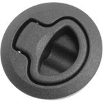 Fechadura Para Moveis Modelo Push Lock GRANDE Redondo PRETO Fosco