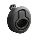 Fechadura Para Moveis Modelo Push Lock GRANDE Redondo PRETO Fosco