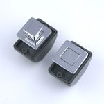 Fechadura Para Moveis Modelo Push Lock Cor CROMO modelo QUADRADO