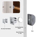 Fechadura Para Moveis Modelo Push Lock Cor CROMO modelo QUADRADO