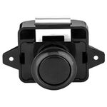 Fechadura Para Moveis Modelo Push Lock Grande redondo Cor PRETO FOSCO SJ