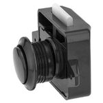 Fechadura Para Moveis Modelo Push Lock Grande redondo Cor PRETO FOSCO SJ