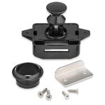 Fechadura Para Moveis Modelo Push Lock Grande redondo Cor PRETO FOSCO SJ