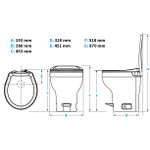 Sanitário Aqua Magic Vi Perfil Alto - 100% Plástico - 31385 - Thetford