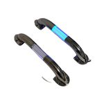 Corrimão de entrada para trailer ou motorhome 12V Cromado com Led Azul