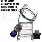 Adaptador de mangueira curvado transparente com flange e bico de plastico Valterra F02-4100