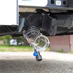 Adaptador de mangueira curvado transparente com flange e bico de plastico Valterra F02-4100