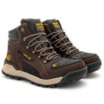 Bota Masculina Track Alaska Cano Médio Couro Legítimo Café