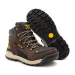 Bota Masculina Track Alaska Cano Médio Couro Legítimo Café