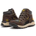 Bota Masculina Track Alaska Cano Médio Couro Legítimo Café