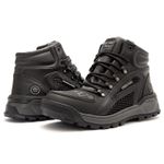 Bota Masculina Track Alaska Cano Médio Couro Legítimo Preto