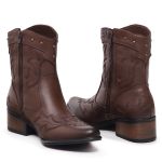 Bota Feminina Texana Taylor Café Country Cano Médio
