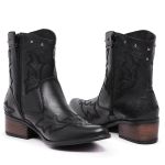 Bota Feminina Texana Taylor Preta Country Cano Médio