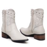 Bota Feminina Texana Taylor Gelo Country Cano Médio
