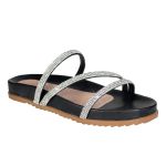 Sandália Papete Margareth Strass Preta Numeração Especial 40 / 41 / 42 / 43 / 44 Preto