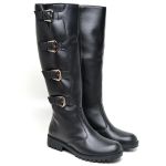 Bota Biker Cano Alto Preta