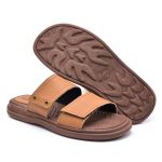 Sandália de Couro Angra Conhaque