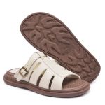 Sandália de Couro Angra Off White