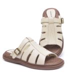 Sandália de Couro Angra Off White