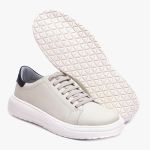 Tênis de Couro Bolt Off White