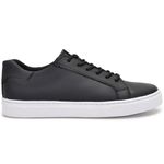 Tênis Feminino Conforto Em Couro Preto