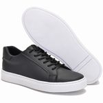 Tênis Feminino Conforto Em Couro Preto