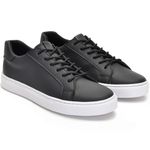Tênis Feminino Conforto Em Couro Preto