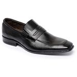 Sapato Social Masculino Ferrile Sport Elástico em Couro Preto