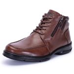 Bota Coturno Masculina Ferrile Couro Anatômica Pinhão