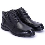 Bota Coturno Masculina Ferrile Couro Anatômica Preta 