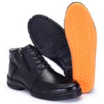 Bota Coturno Masculina Ferrile Couro Anatômica Preta 