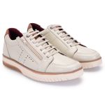 Sapatênis Tênis Casual Ferrile Em Couro Off White 