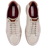 Sapatênis Tênis Casual Ferrile Em Couro Off White 