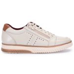 Sapatênis Tênis Casual Ferrile Em Couro Off White 
