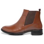 Bota Montaria Basic Cano Curto Feminina Ferrile Em Couro Café