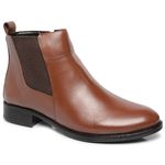 Bota Montaria Basic Cano Curto Feminina Ferrile Em Couro Café