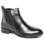 Bota Montaria Cano Curto Feminina Ferrile Em Couro Preta