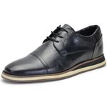 Sapato Social Bico Redondo Masculino Em Couro Preto 