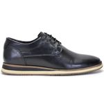 Sapato Oxford Casual Masculino Brogue Em Couro Preto