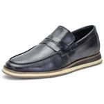 Sapato Social Oxford Brogue Bico Redondo Masculino Em Couro Preto