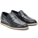 Sapato Social Oxford Brogue Bico Redondo Masculino Em Couro Preto