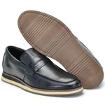 Sapato Social Oxford Brogue Bico Redondo Masculino Em Couro Preto