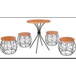 Conjunto De Mesa Com 4 Bancos Barris 