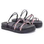 Birken Sandália Conforto Feminina Papete Strass Brilhante 01
