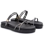 Birken Sandália Conforto Feminina Papete Strass Brilhante