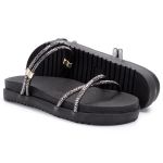 Birken Sandália Conforto Feminina Papete Strass Brilhante