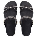Birken Sandália Conforto Feminina Papete Strass Brilhante