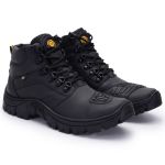 Bota Masculina, Cuturno Masculino, Coturno Couro Legitimo Motoqueiro, Bombeiro, Policial, Direto de fabrica