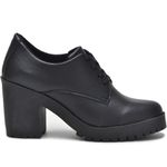 Sapato Oxford Sola Tratorada Feminino Pimpinella Preto Fosco