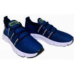 Tênis Masculino, Sapato Feminino Unissex Academia, Corrida, Caminhada Confortável Polo Wind Azul